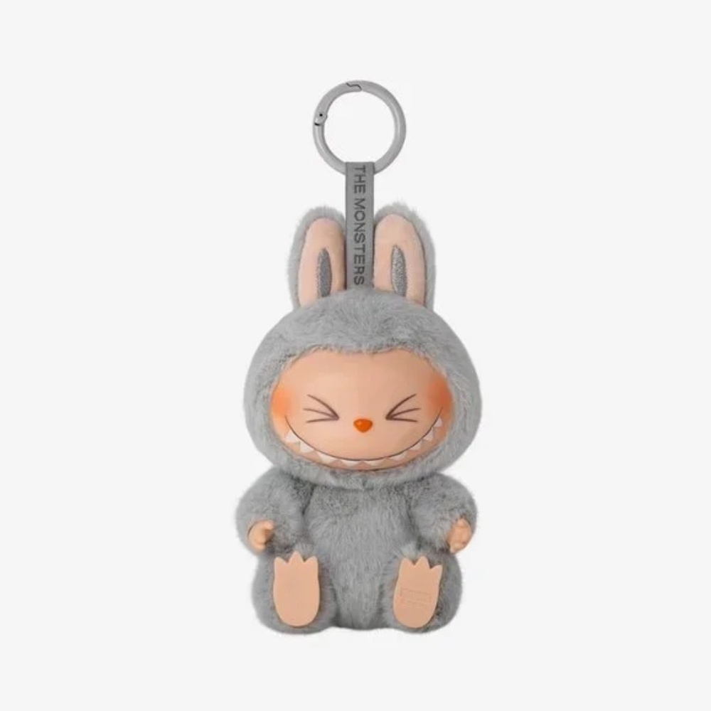 [NEW] POP MART Labubu Have a Seat Vinyl Plush Keychain Blind Box Hehe Gray